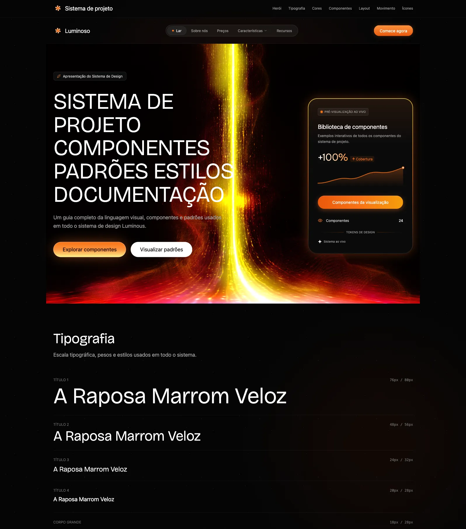 Preview de projeto com estilo arquitetonico
