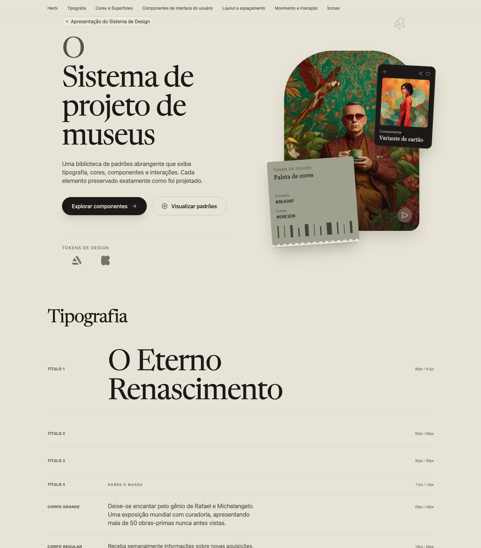 Preview de interface com visual tecnologico